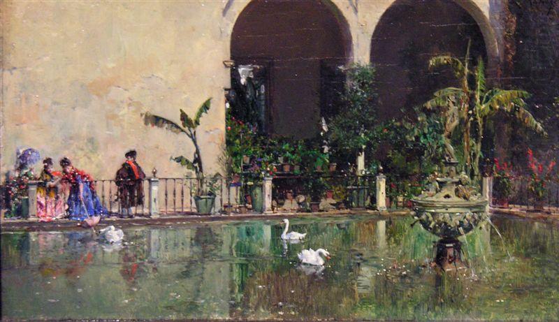 Estanque en los jardines del Real Alcazar de Sevilla, Raimundo Madrazo